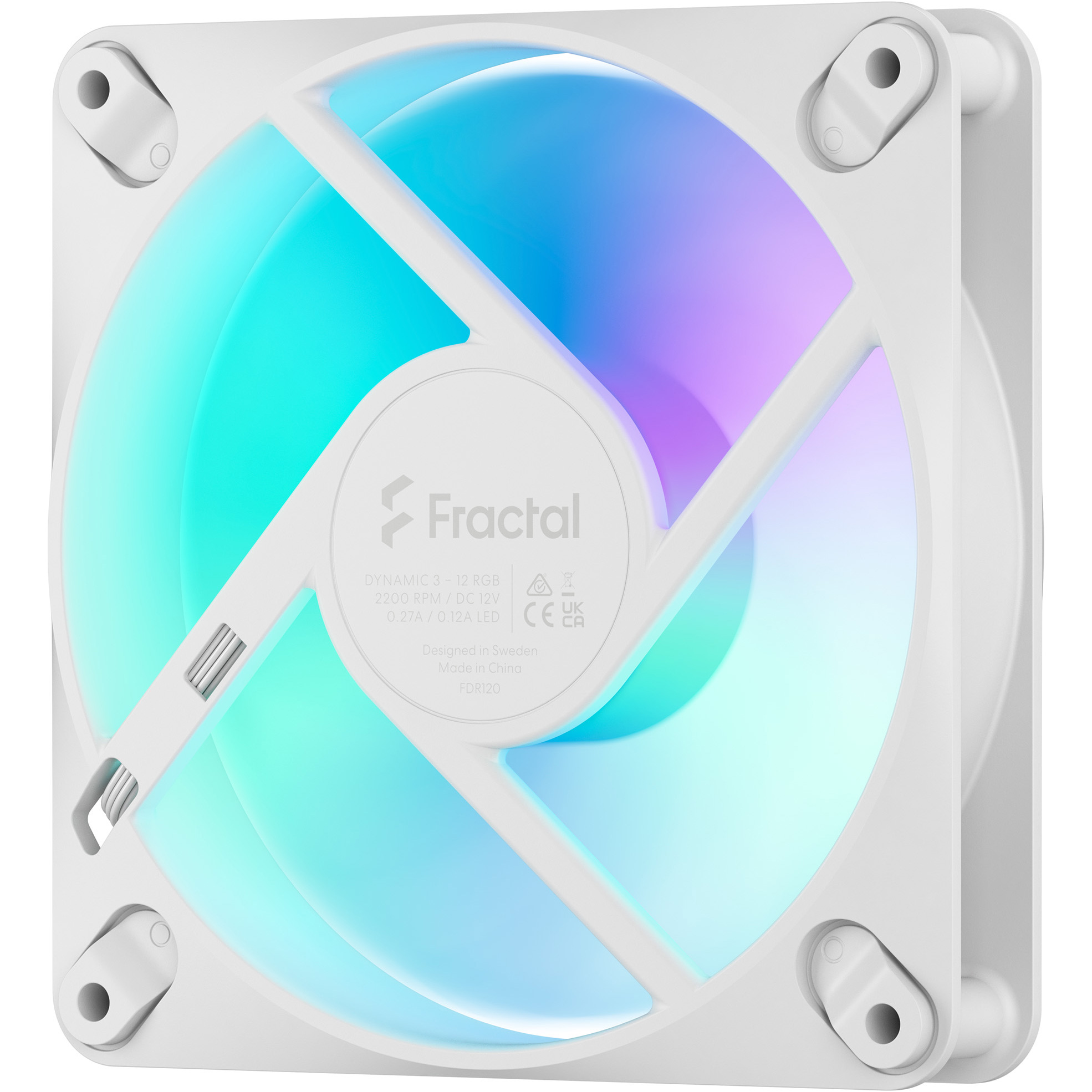 Вентилятор FRACTAL DESIGN Dynamic 3-12 RGB White (FD-F-DR3-1202)