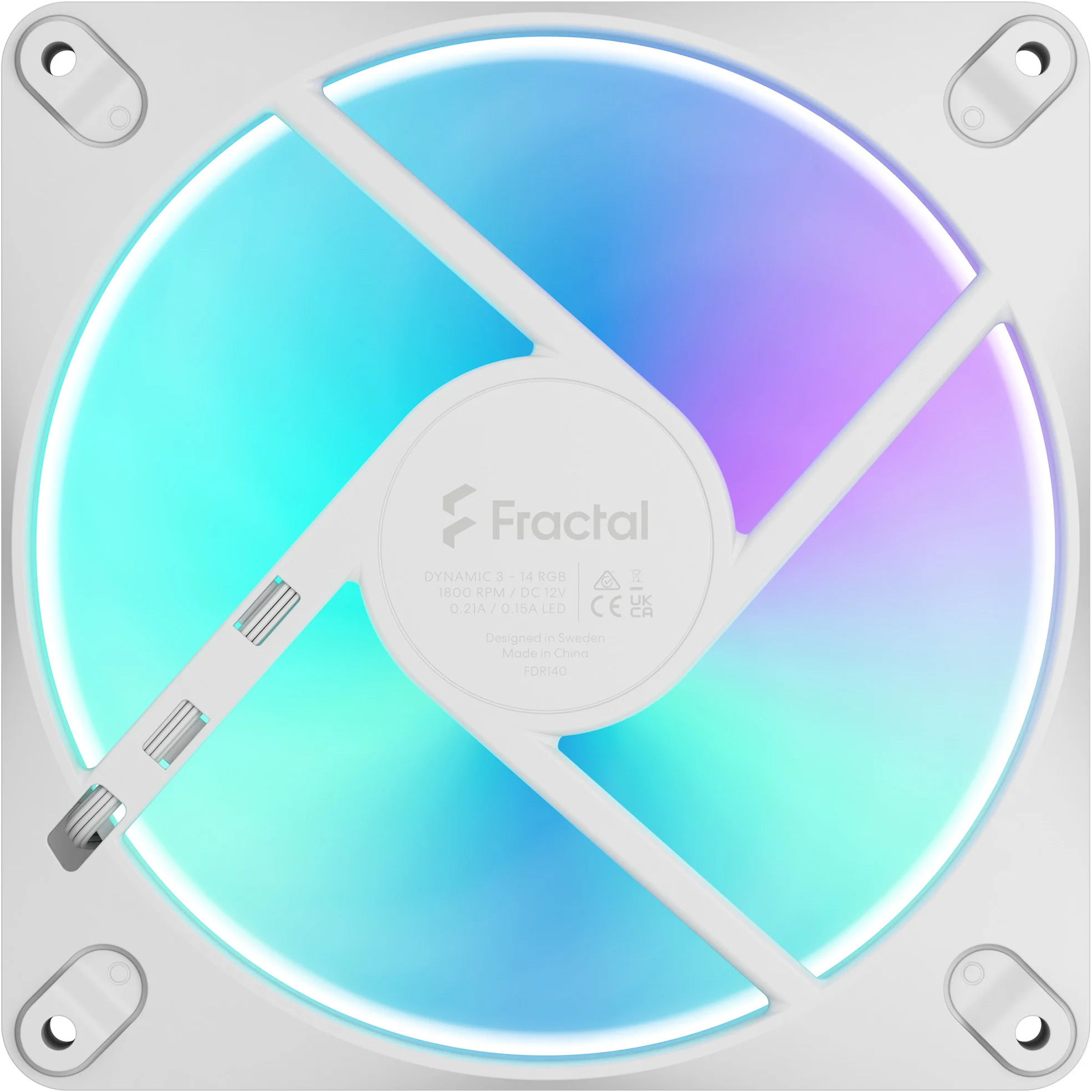 Вентилятор FRACTAL DESIGN Dynamic 3-14 RGB White (FD-F-DR3-1402)