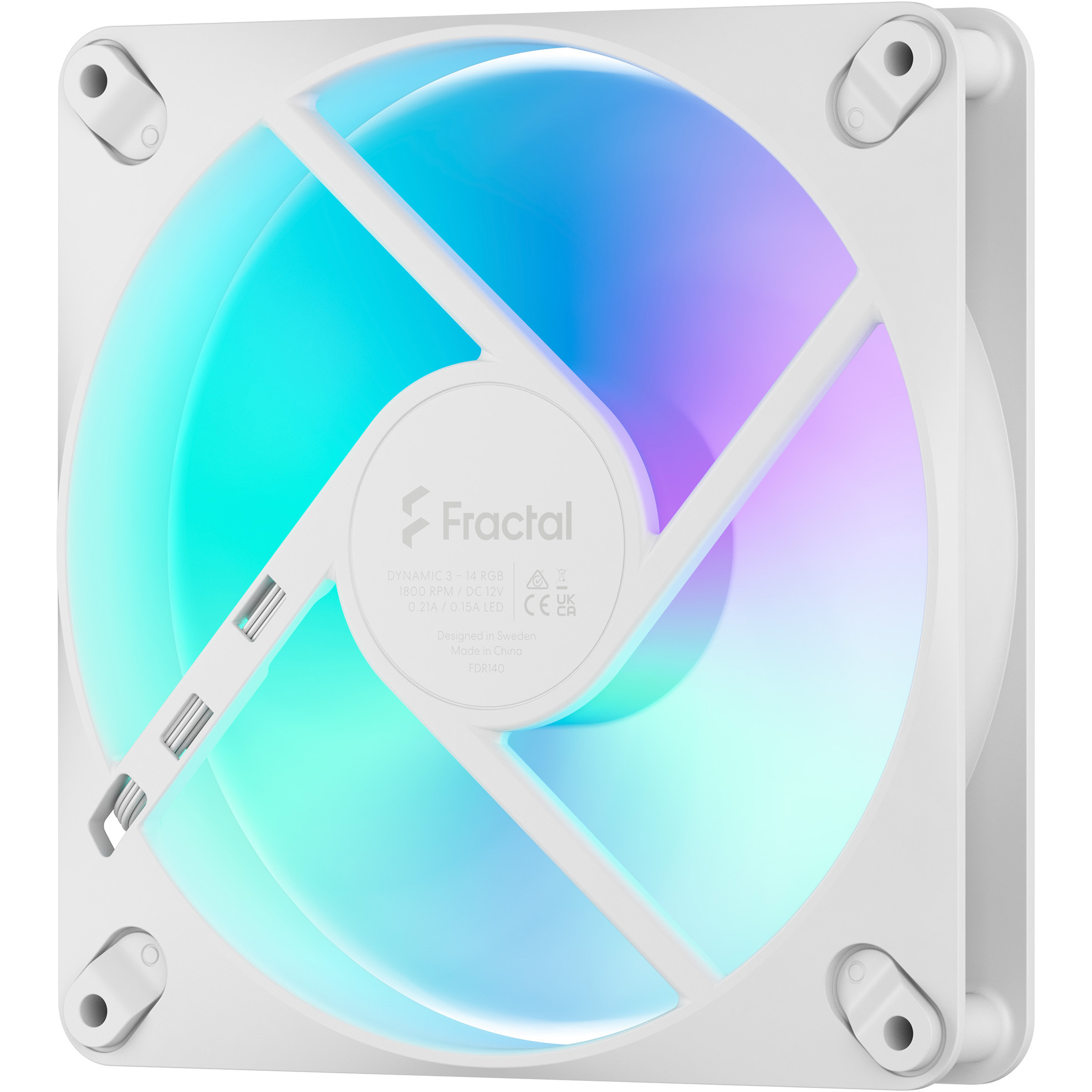 Вентилятор FRACTAL DESIGN Dynamic 3-14 RGB White (FD-F-DR3-1402)