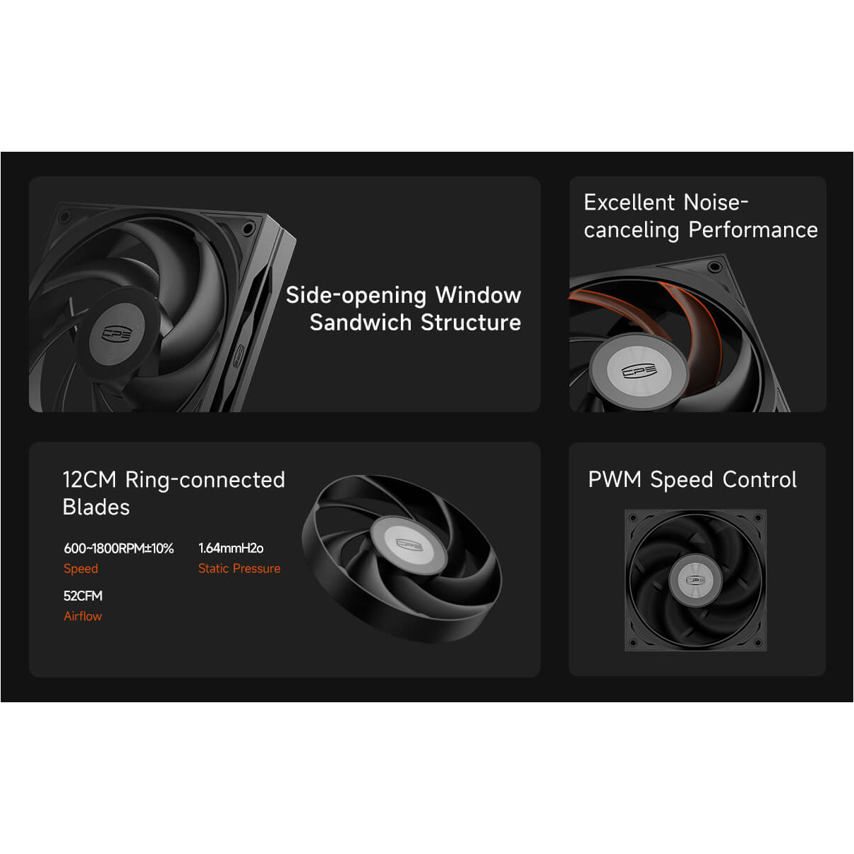 Вентилятор PCCOOLER FE120 Black (FE120 BK)