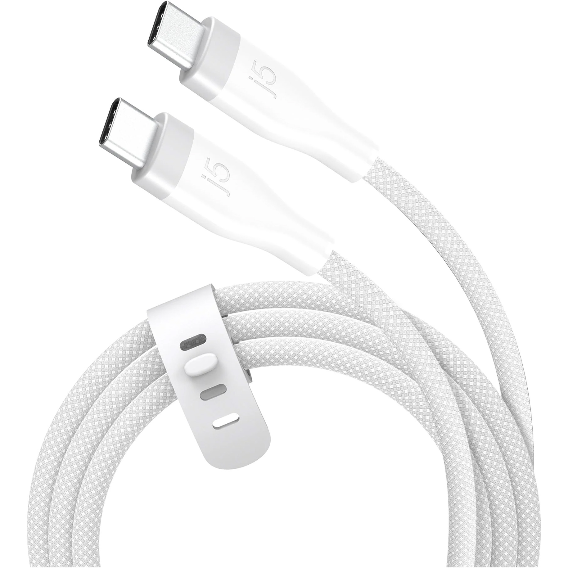 Кабель J5CREATE USB-C 60W Liquid Silicone Fast Charging Cable 1.8м White (JUCX18L18W-N)