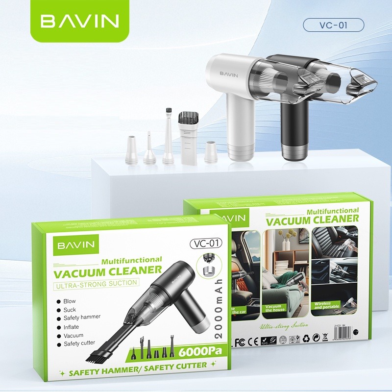 Пылесос автомобильный BAVIN VC01 Black