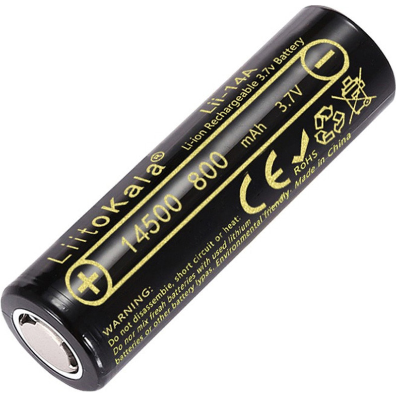Акумулятор LIITOKALA Li-Ion 14500 800mAh 3.7V FlatTop (LII-14A)