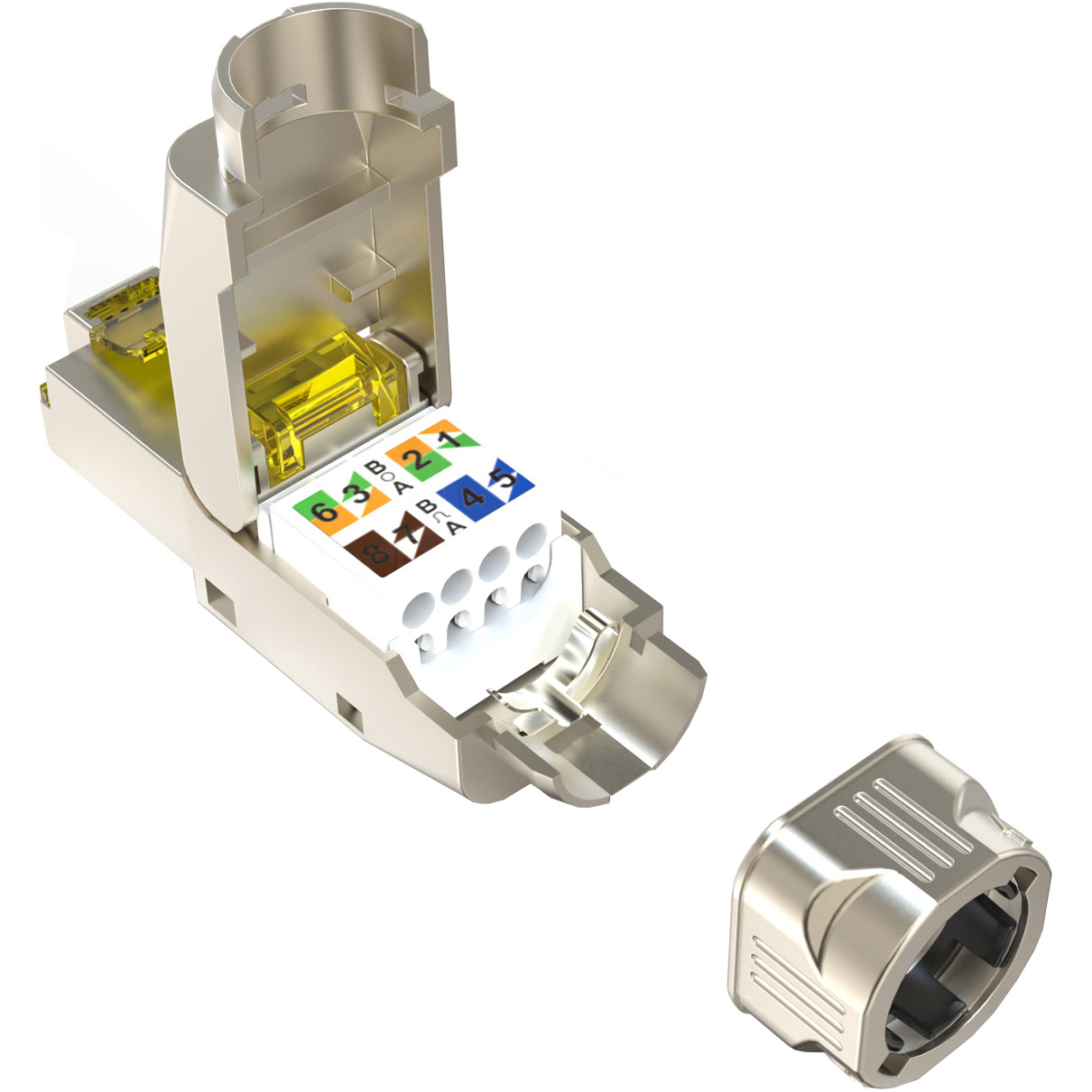 Конектор безінструментальний DIGITUS RJ-45 STP Cat.6a Silver (DN-93638)
