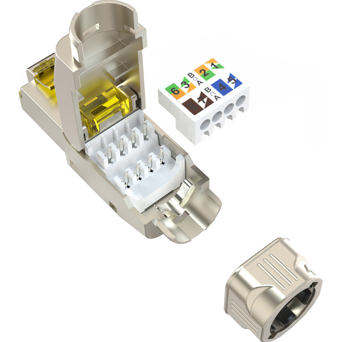 Конектор безінструментальний DIGITUS RJ-45 STP Cat.6a Silver (DN-93638)