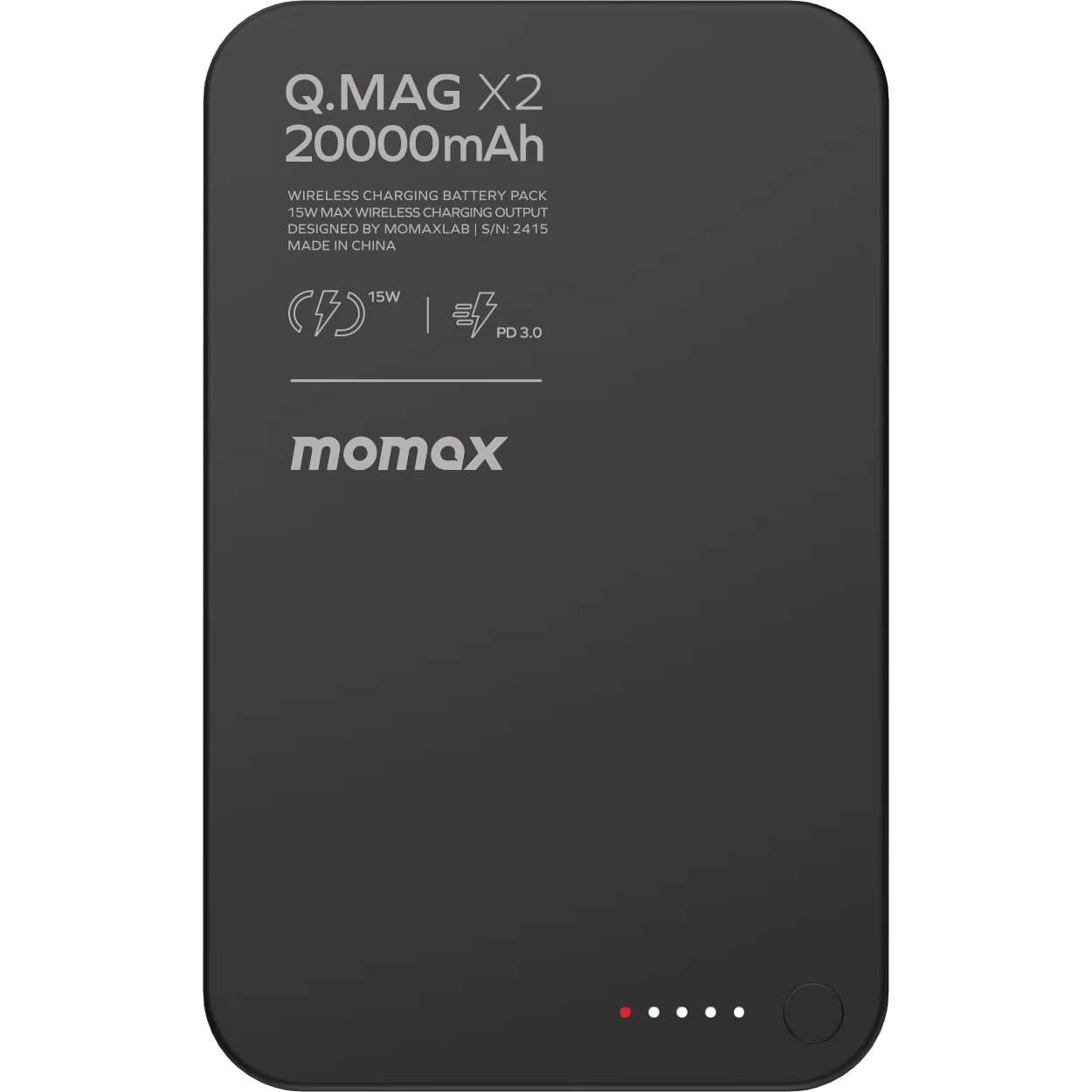 Повербанк MagSafe MOMAX Q.Mag X2 35W 20000mAh Black (IP133D)