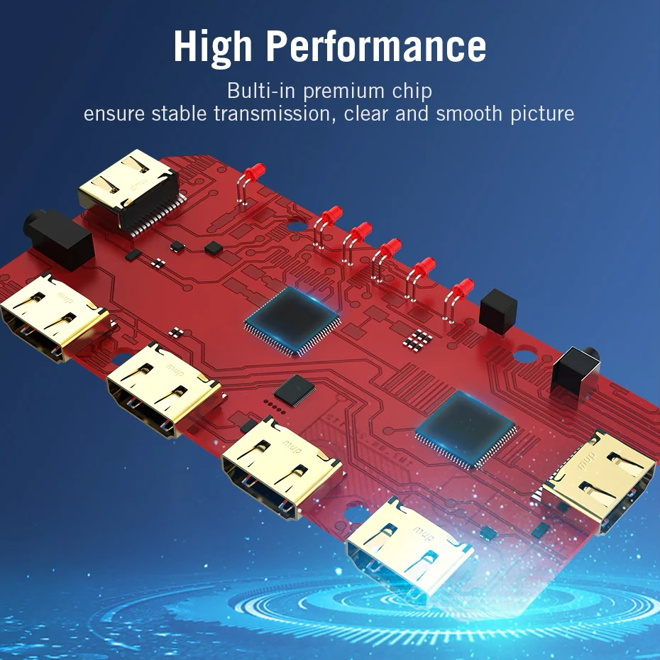 HDMI свитч 5 to 1 VENTION 5-In 1-Out HDMI Switcher 4K@30Hz (ACDG0)