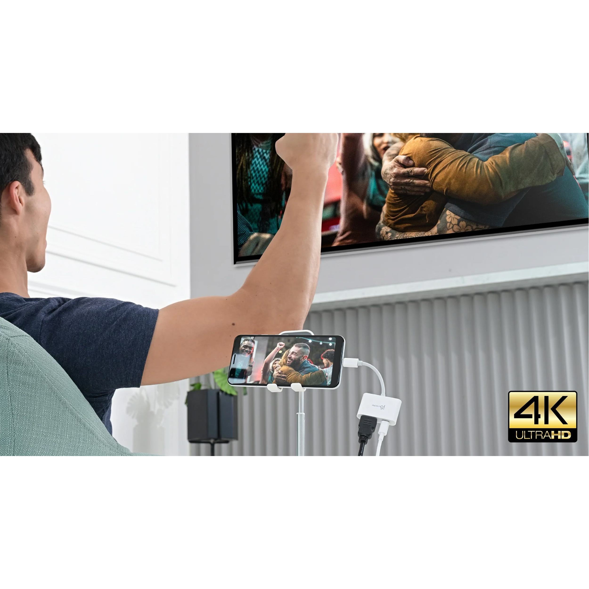 Порт-репликатор J5CREATE USB-C to 4K HDMI Adapter with Power Delivery White (JCA152-N)