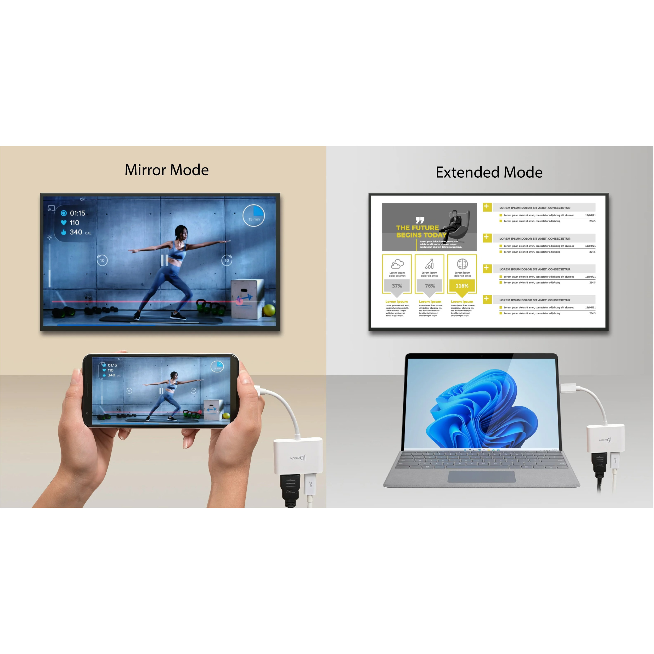 Порт-репликатор J5CREATE USB-C to 4K HDMI Adapter with Power Delivery White (JCA152-N)