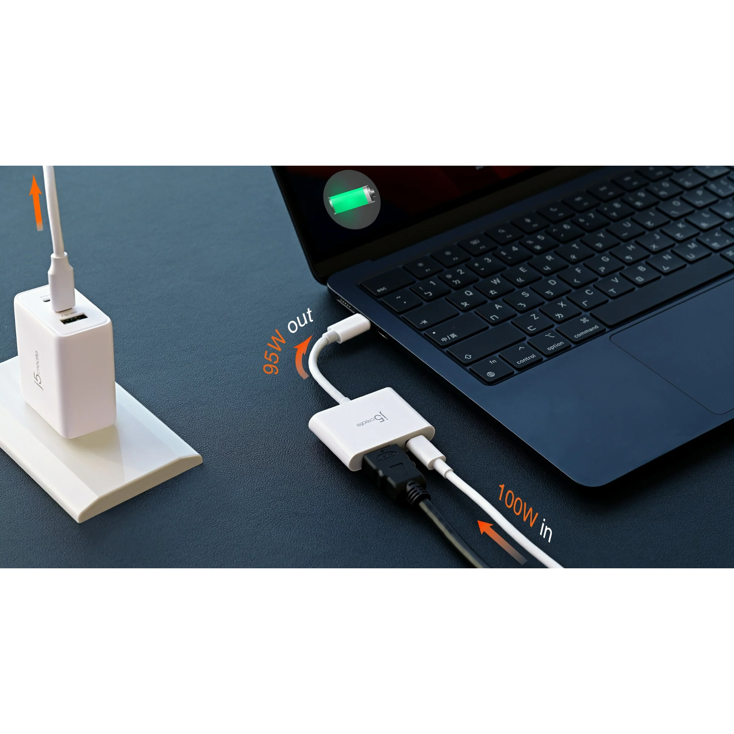 Порт-репликатор J5CREATE USB-C to 4K HDMI Adapter with Power Delivery White (JCA152-N)