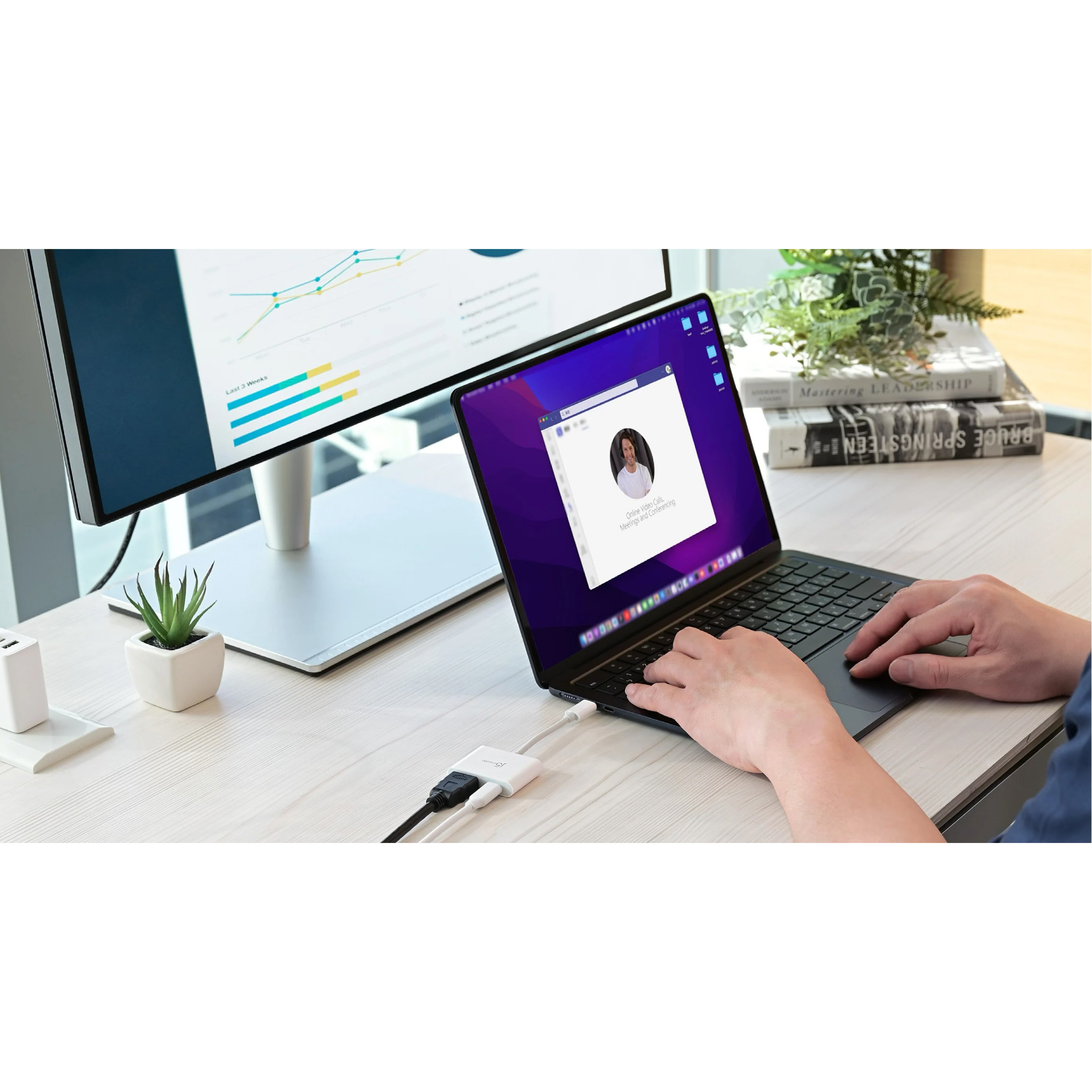 Порт-репликатор J5CREATE USB-C to 4K HDMI Adapter with Power Delivery White (JCA152-N)