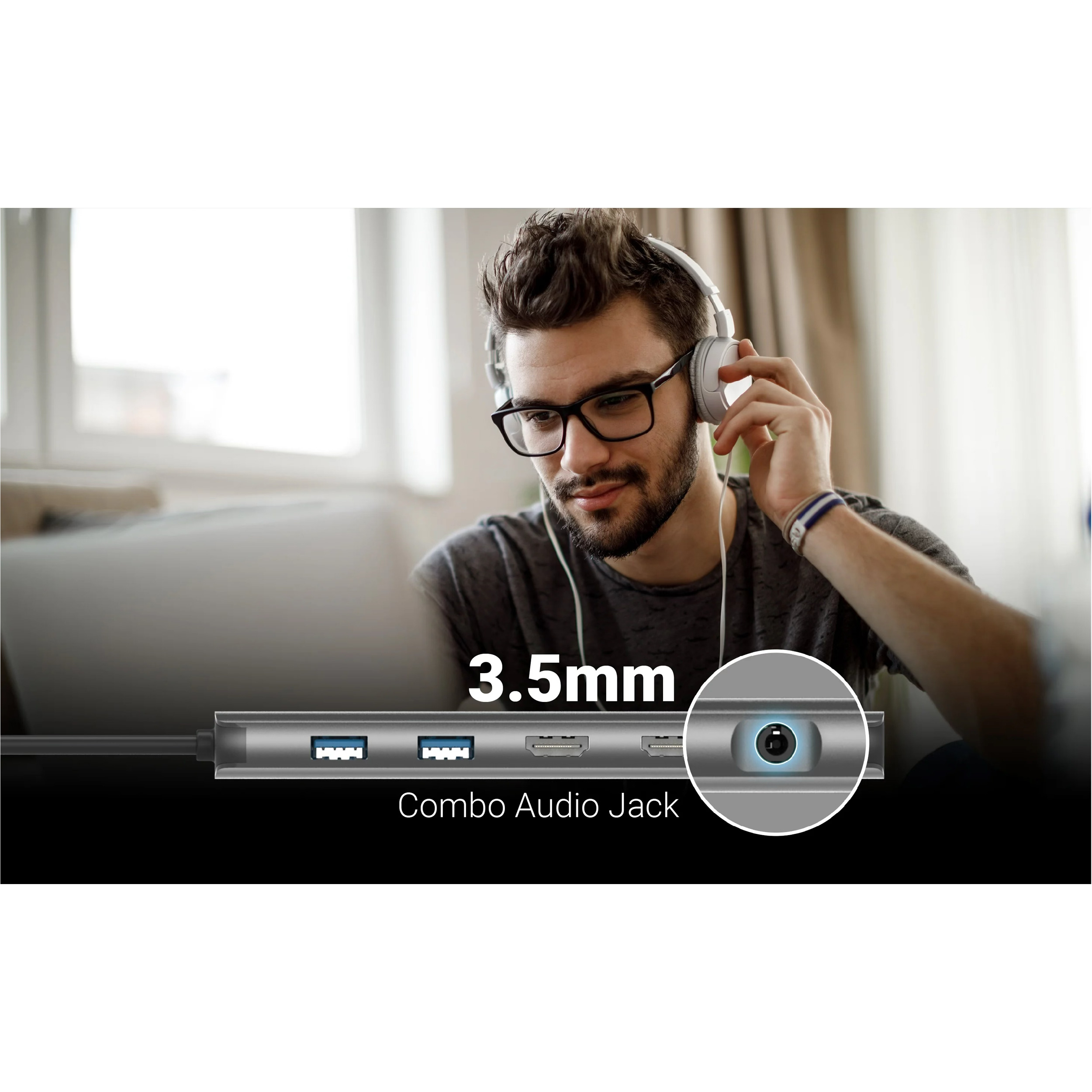 Порт-репликатор J5CREATE USB-C Dual 4K HDMI 10Gbps Mini Dock (JCD398-N)