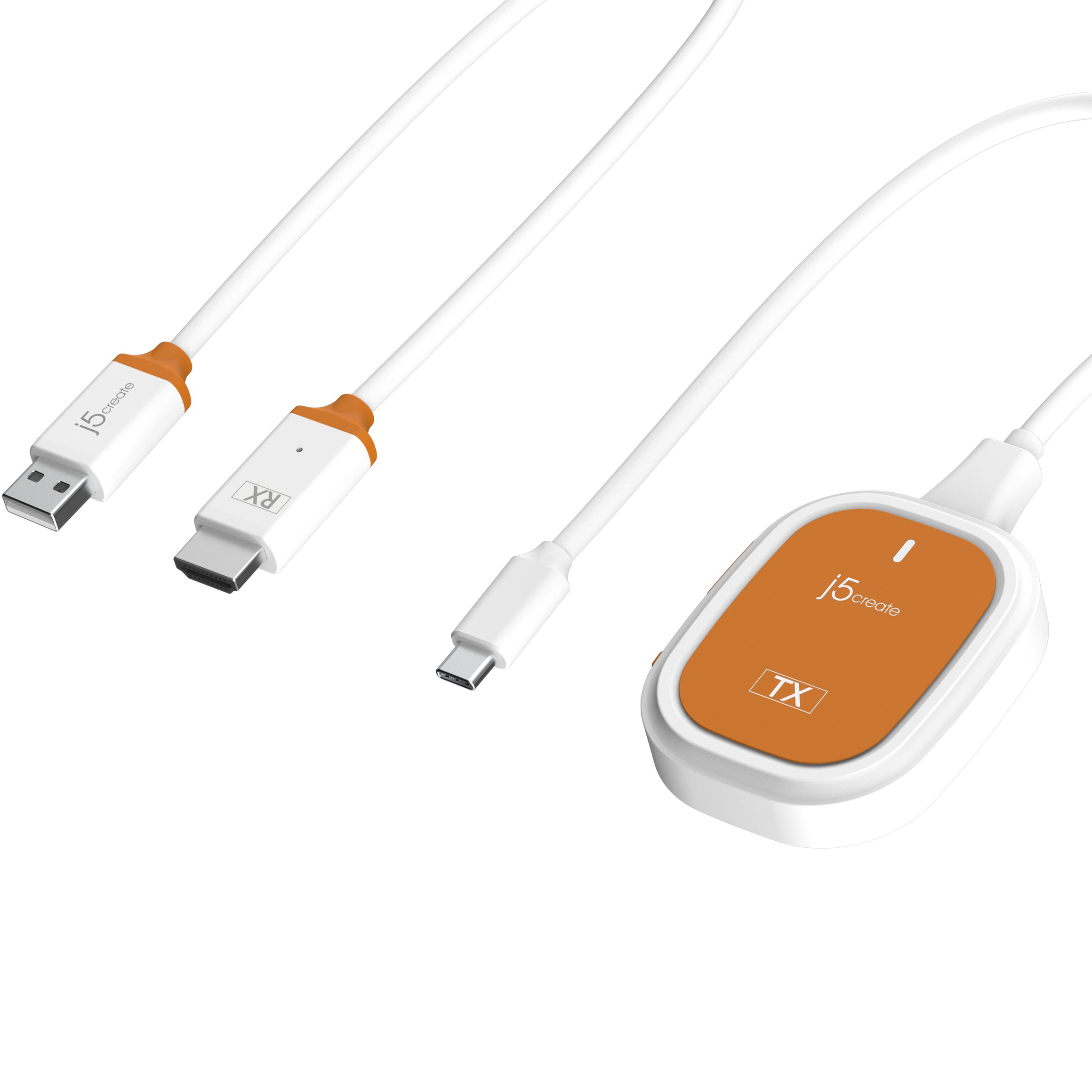 Адаптер J5CREATE ScreenCast FHD USB-C Wireless Display Extender USB-C to HDMI White (JVAW61-N)