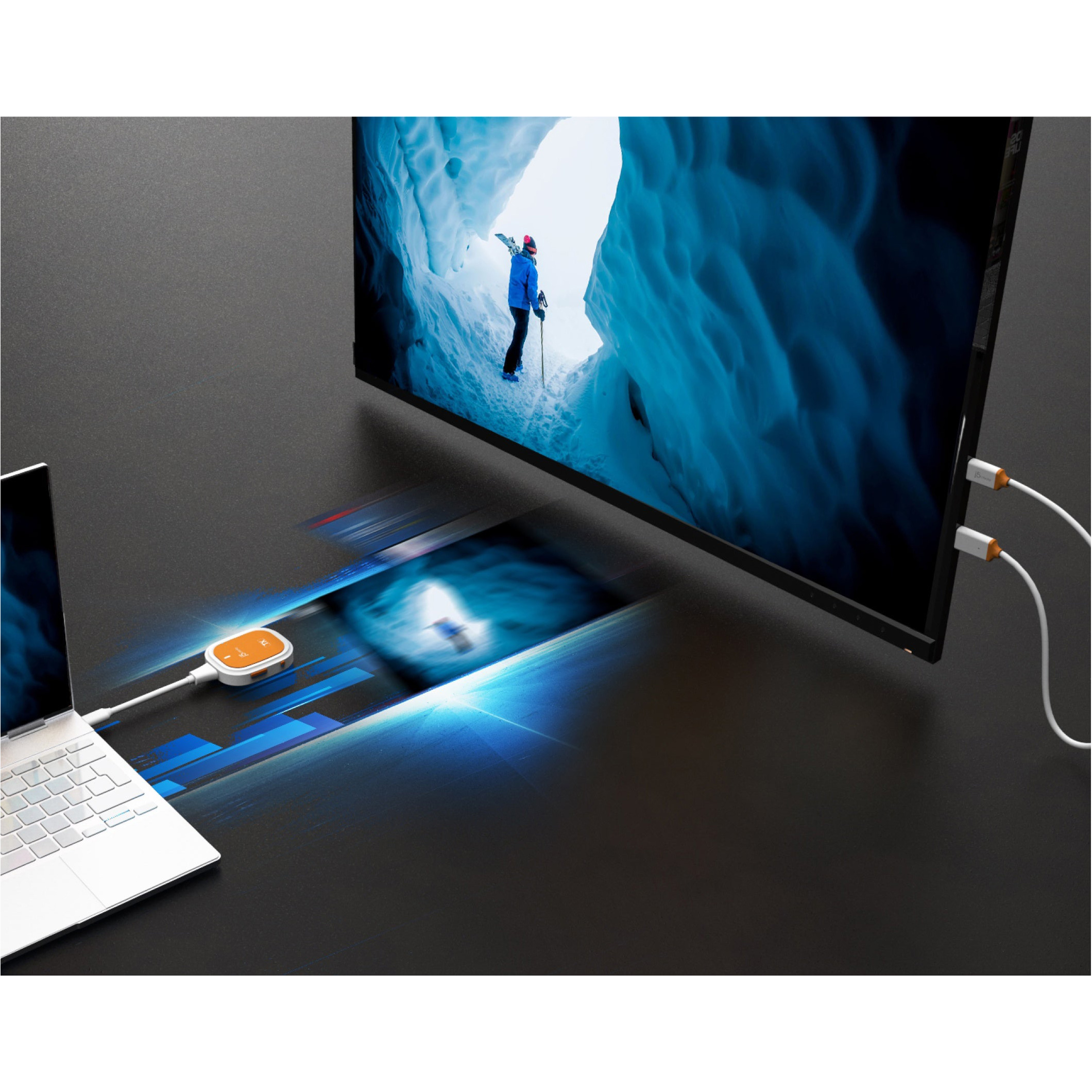 Адаптер J5CREATE ScreenCast FHD USB-C Wireless Display Extender USB-C to HDMI White (JVAW61-N)