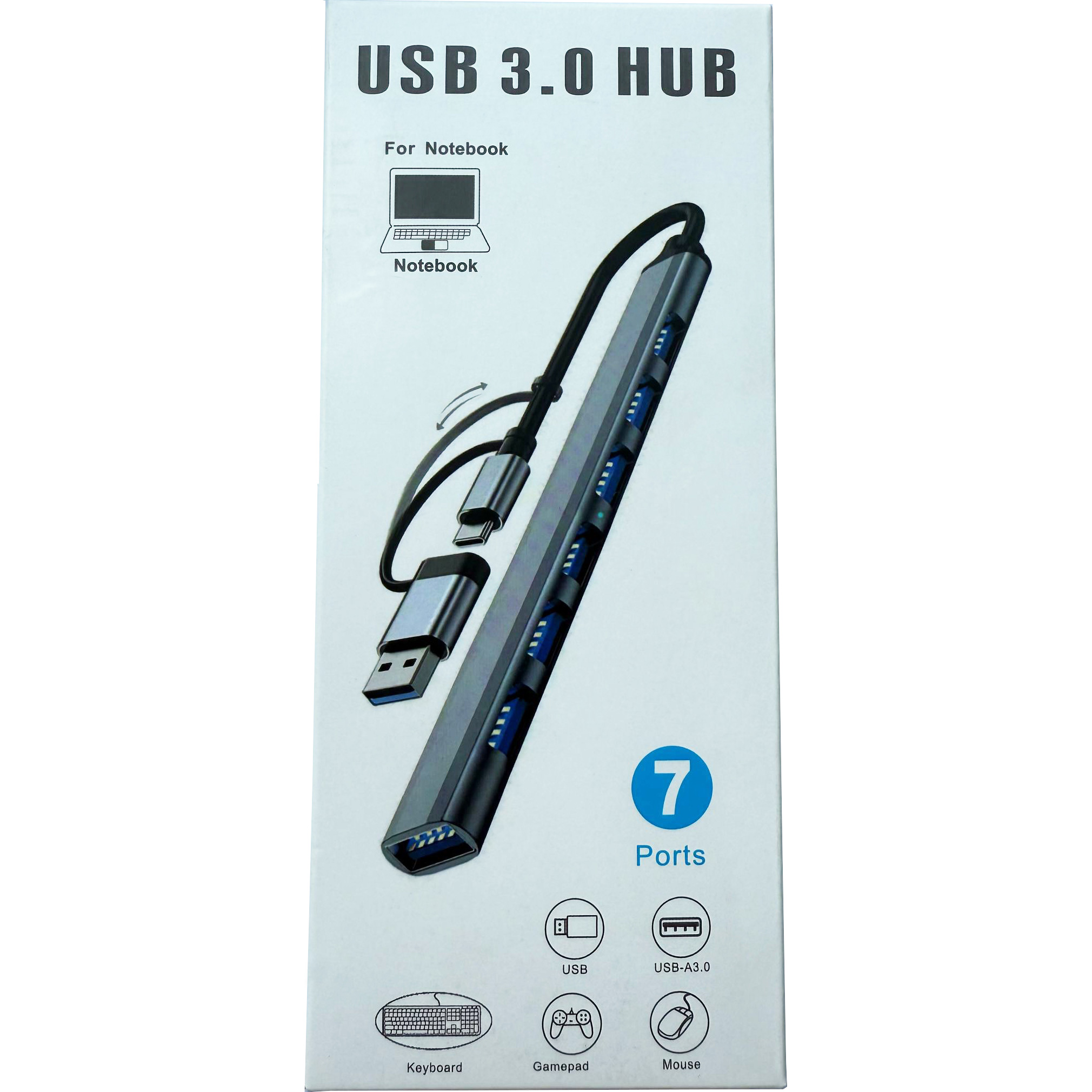USB-хаб DYNAMODE 7-in-1 USB-C/A to 1xUSB3.0, 6xUSB2.0