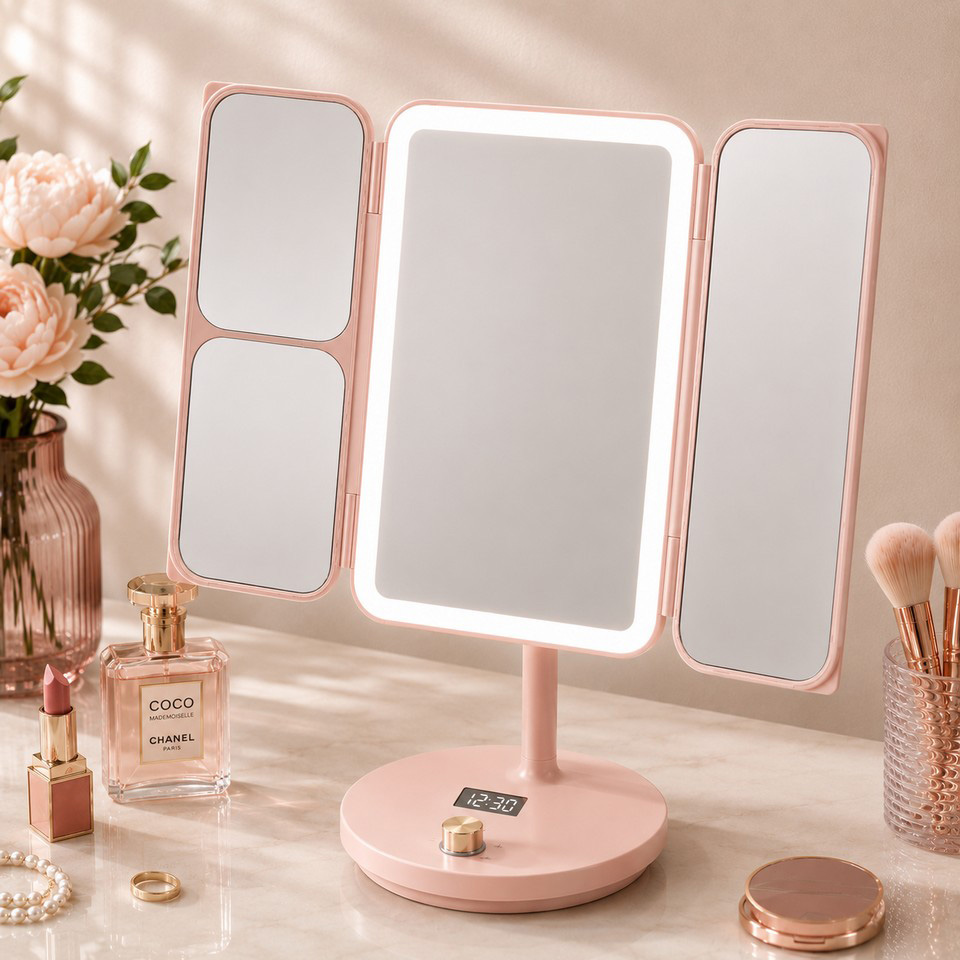 Косметичне дзеркало JORDAN&JUDY LED Lighted Makeup Mirror Pink (NV536-PINK)