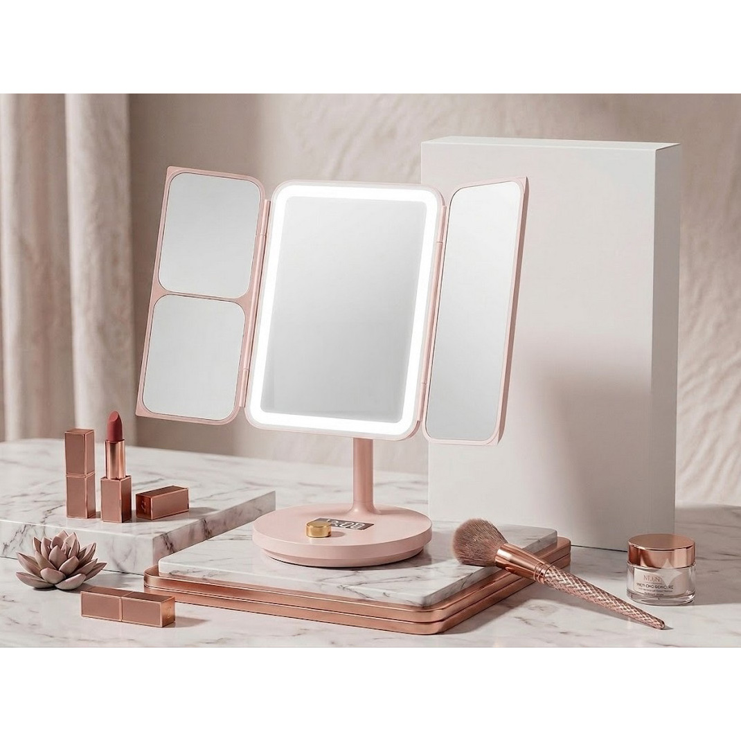 Косметичне дзеркало JORDAN&JUDY LED Lighted Makeup Mirror Pink (NV536-PINK)