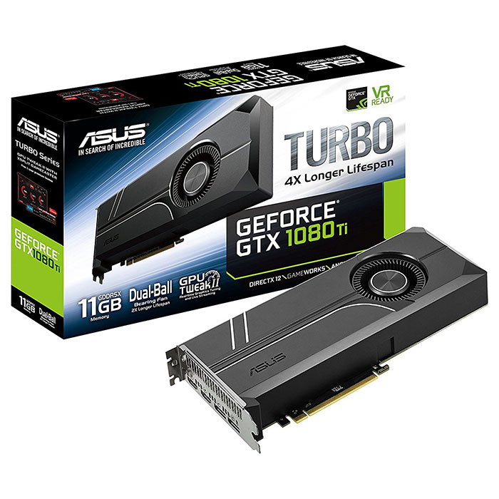 Відеокарта ASUS GeForce GTX 1080 Ti 11GB GDDR5X 352-bit Turbo Edition (TURBO-GTX1080TI-11G)