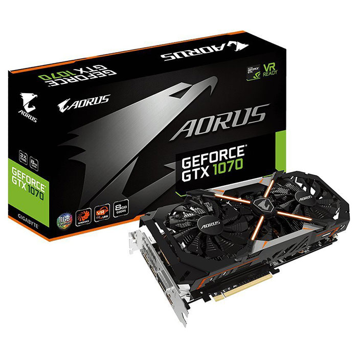 Видеокарта AORUS GeForce GTX 1070 8GB GDDR5 256-bit WindForce 3X (GV-N1070AORUS-8GD)