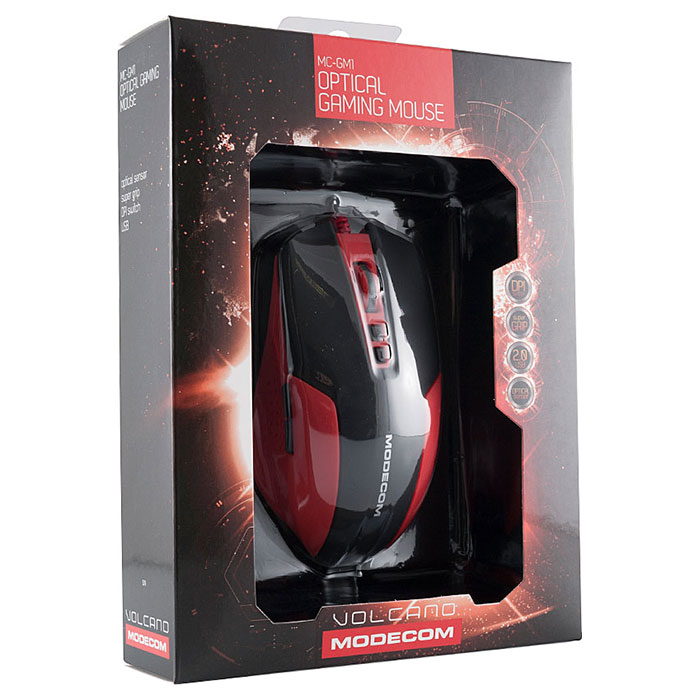 Мышь игровая MODECOM Volcano MC-GM1 Black/Red