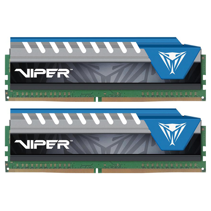 Модуль пам'яті PATRIOT Viper Elite Blue DDR4 2666MHz 16GB Kit 2x8GB (PVE416G266C6KBL)