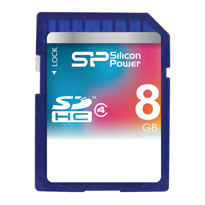Карта памяти SILICON POWER SDHC 8GB Class 4 (SP008GBSDH004V10)