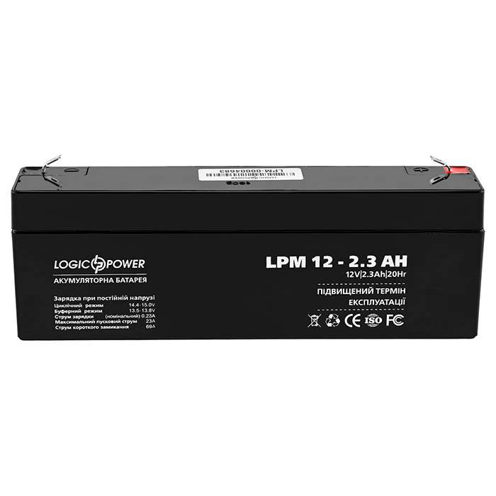 Акумуляторна батарея LOGICPOWER LPM 12 - 2.3 AH (12В, 2.3Агод) (LP4132)