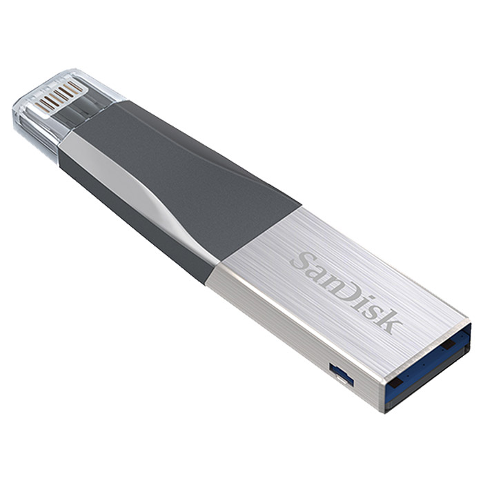 Флешка SANDISK iXpand Mini 128GB USB+Lightning3.0 (SDIX40N-128G-GN6NE)