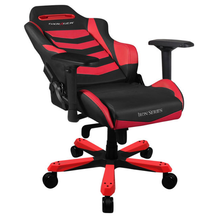 Крісло геймерське DXRACER Iron Black/Red (OH/IS166/NR)