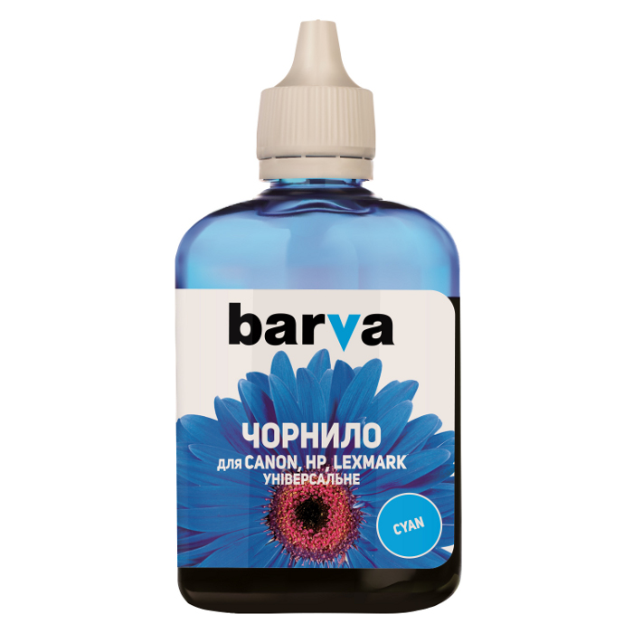 Чорнило BARVA CANON/HP/Lexmark Universal №4 90ml Cyan (CU4-472)