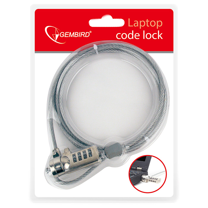 Замок безпеки для ноутбука кодовий GEMBIRD Laptop Code Lock (LK-CL-01)