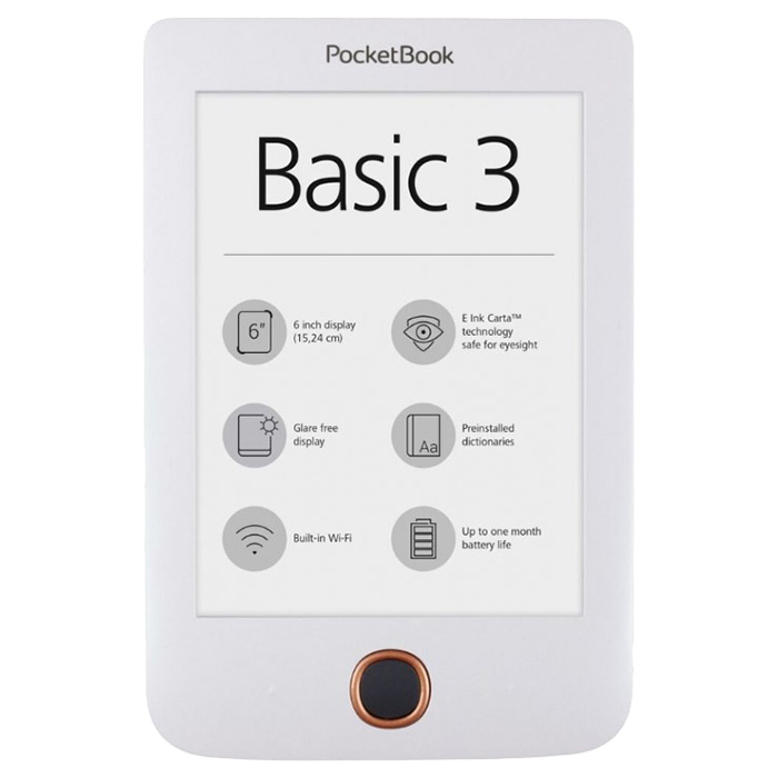 Електронна книга POCKETBOOK 614 Basic 3 White (PB614-2-D-CIS)