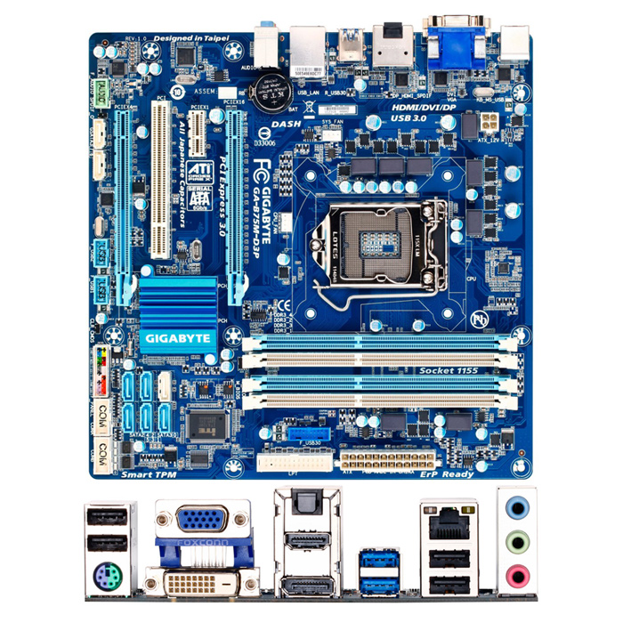 Материнська плата GIGABYTE GA-B75M-D3P