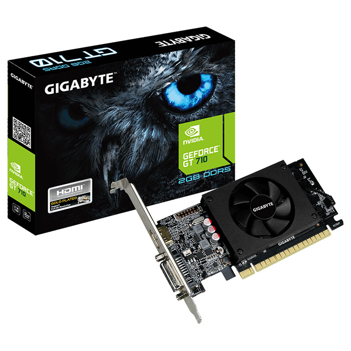Видеокарта GIGABYTE GeForce GT 710 2GB (GV-N710D5-2GL)