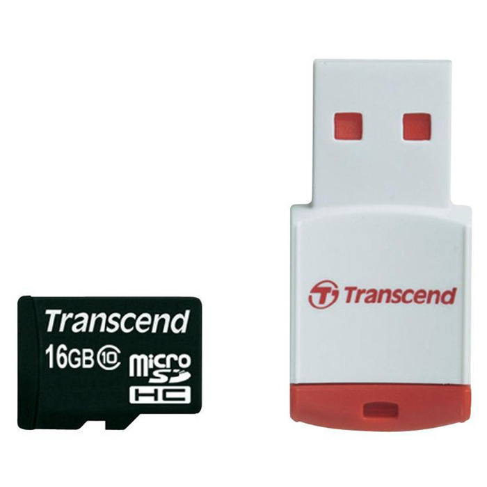 Карта памяти TRANSCEND microSDHC Premium 16GB Class 10 (TS16GUSDHC10-P3)