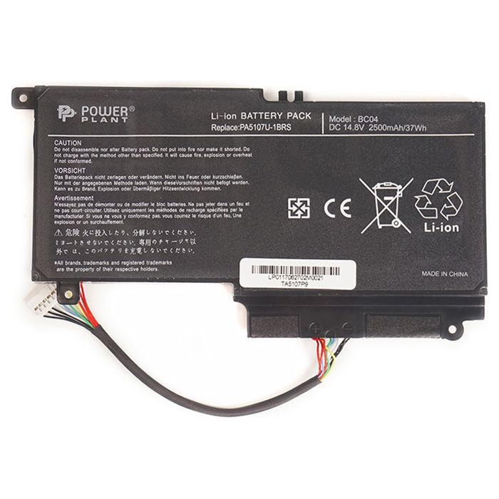 Акумулятор POWERPLANT для ноутбуків Toshiba Satellite L55 14.8V/2500mAh/37Wh (NB510221)