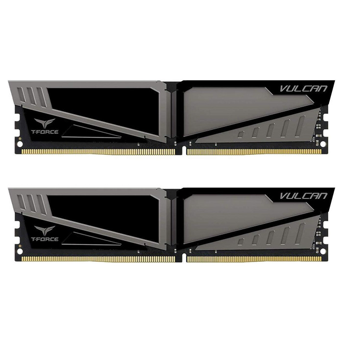 Модуль пам'яті TEAM T-Force Vulcan DDR4 2666MHz 16GB Kit 2x8GB Gray (TLGD416G2666HC15BDC01)
