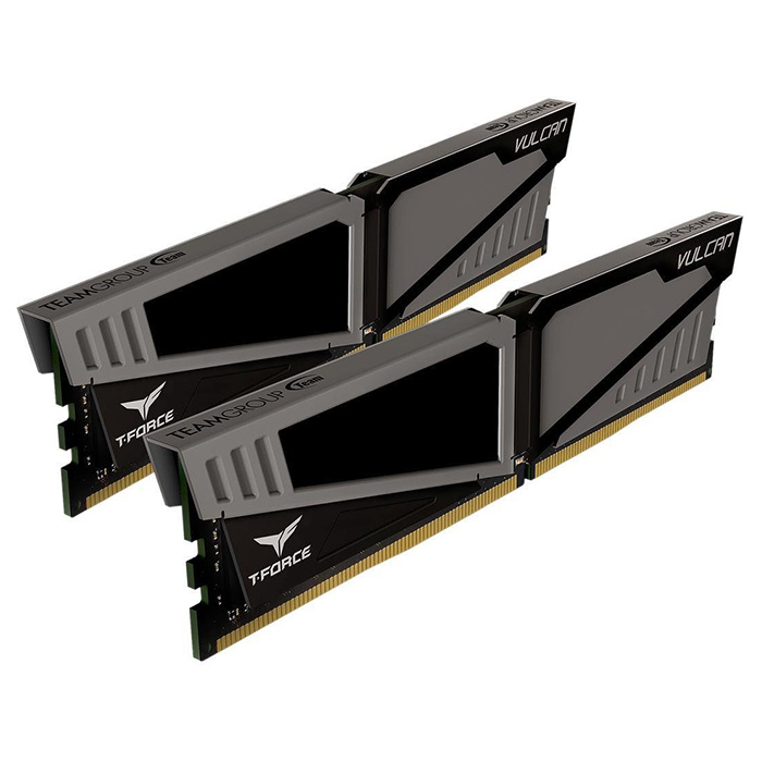 Модуль пам'яті TEAM T-Force Vulcan DDR4 2666MHz 16GB Kit 2x8GB Gray (TLGD416G2666HC15BDC01)