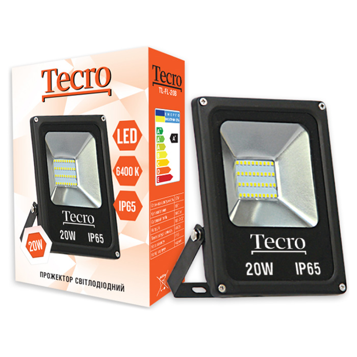 Прожектор LED TECRO TL-FL-20B 20W 6400K