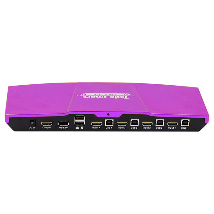 KVM-перемикач TESLA SMART 4-port HDMI KVM Switch Purple