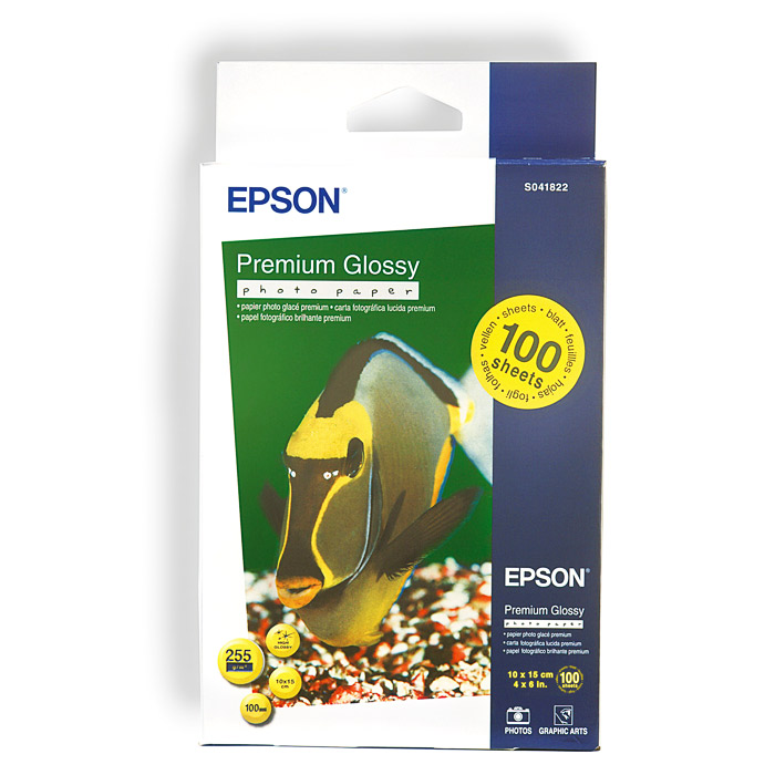 Фотобумага EPSON Premium Glossy 10x15см 255г/м² 100л (C13S041822)