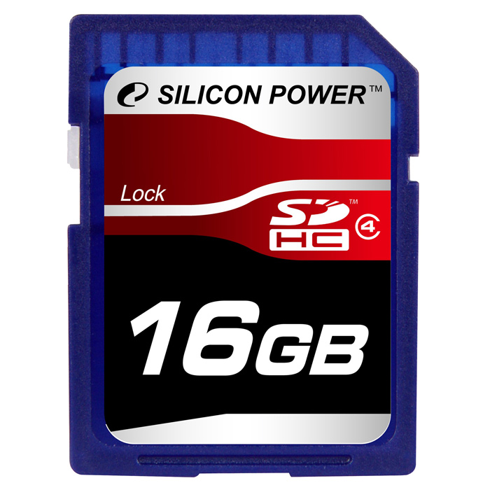 Карта памяти SILICON POWER SDHC 16GB Class 4 (SP016GBSDH004V10)