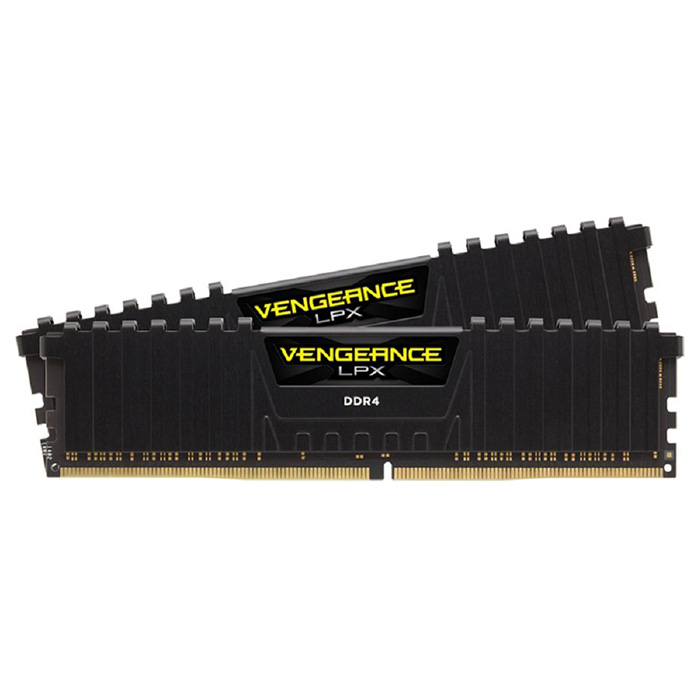 Модуль памяти CORSAIR Vengeance LPX Black DDR4 2666MHz 16GB Kit 2x8GB (CMK16GX4M2A2666C16)