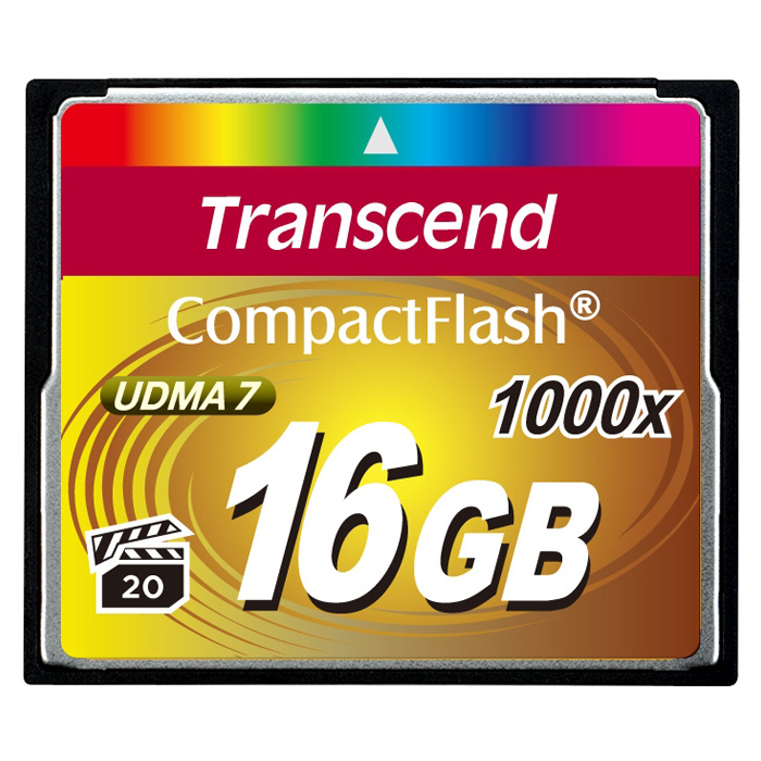 Карта пам'яті TRANSCEND CompactFlash 16GB 1000x (TS16GCF1000)