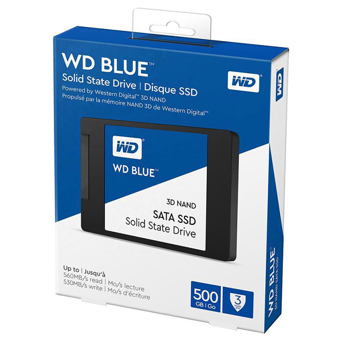 SSD диск WD Blue 500GB 2.5" SATA (WDS500G2B0A)