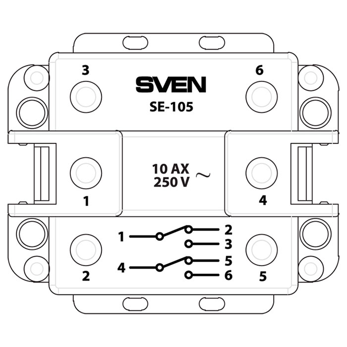 Вимикач подвійний прохідний SVEN Home SE-105 Ivory (07100082)