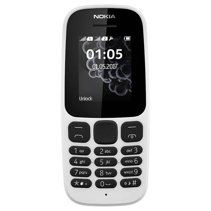 Мобильный телефон NOKIA 105 (2017) SS White