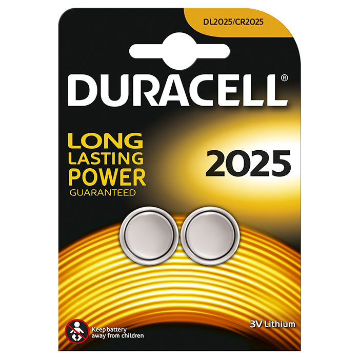 Батарейка DURACELL Lithium CR2025 2шт/уп (5008922)