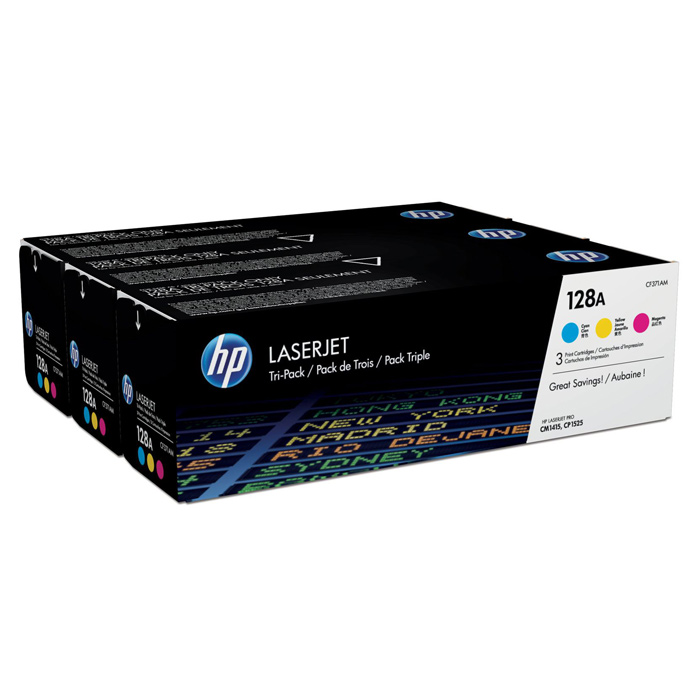 Тонер-картридж HP 128A Tri-Pack CMYk (CF371AM)