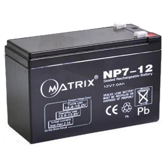 Акумуляторна батарея MATRIX NP7-12 (12В, 7Агод)